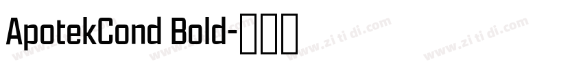 ApotekCond Bold字体转换